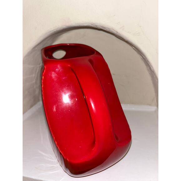 Fiesta HLC Contemporary Full Size Disk Pitcher Scarlet Red USA 7" - Picture 4 of 6